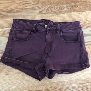 stretch jean shorts